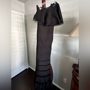 Tadashi Shoji Black One Shoulder Dress